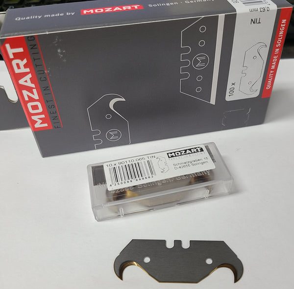 Mozart Solingen Utility Knife Titanium HOOK BLADES Premium 51 mm