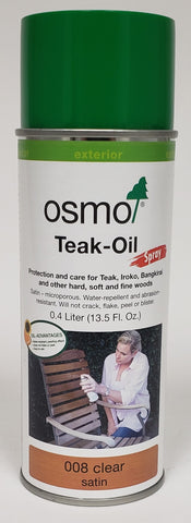 Osmo - Teak Oil Spray - 008 Clear - Exterior Wood Finish - 0.4L