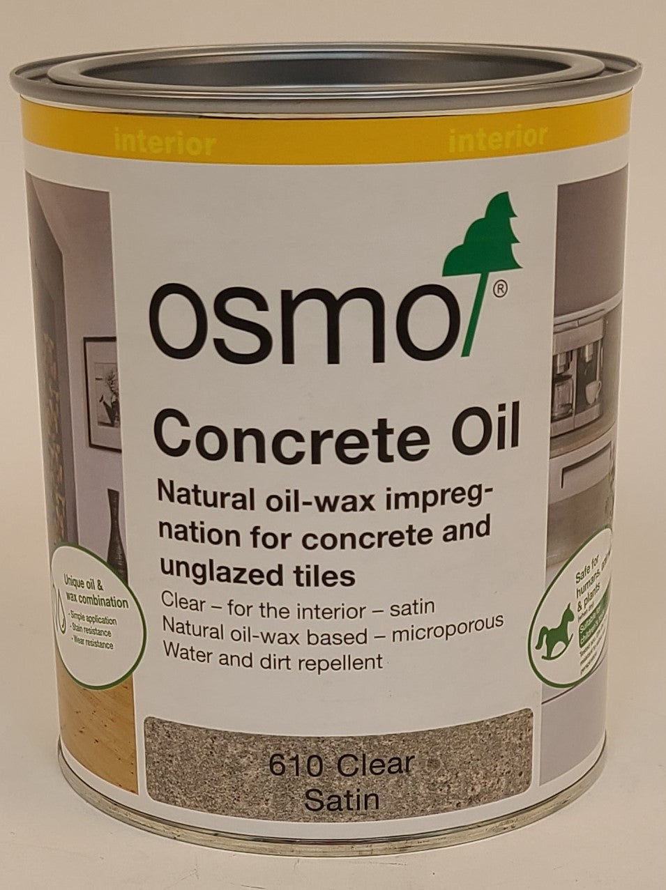 OSMO - 610 Concrete Oil - Interior - Satin - 0.75 L