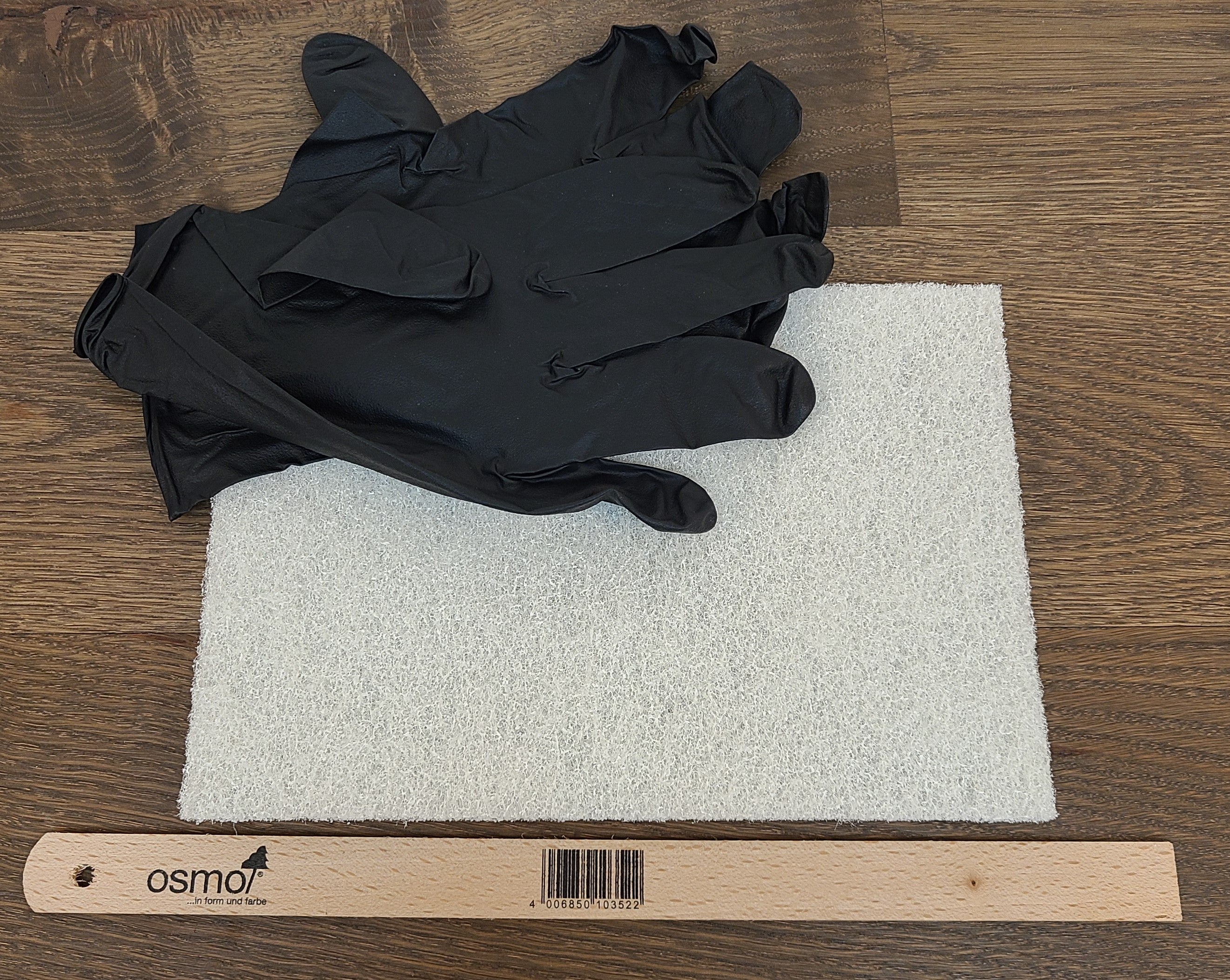 Wood Finish Application Starter Kit Gloves Pad and Stir Stick