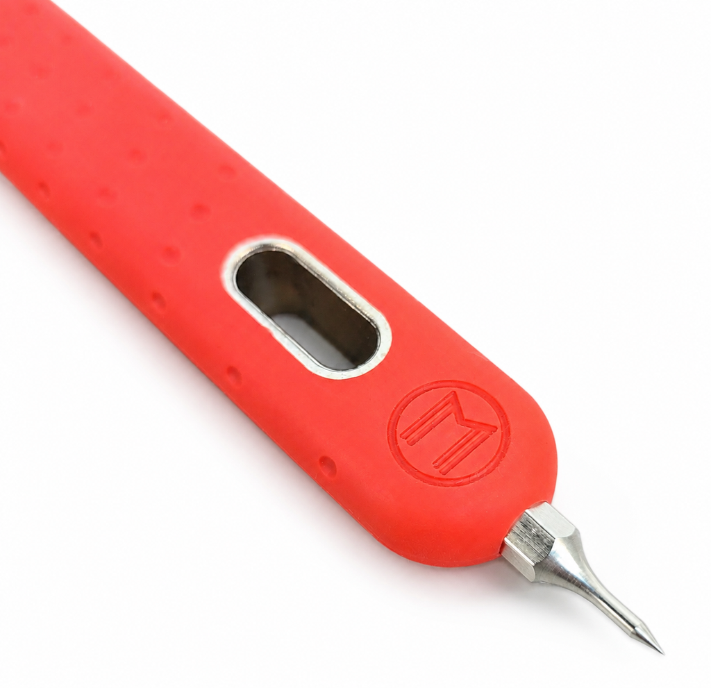 Mozart P1 TF precision knife and mandrel detail