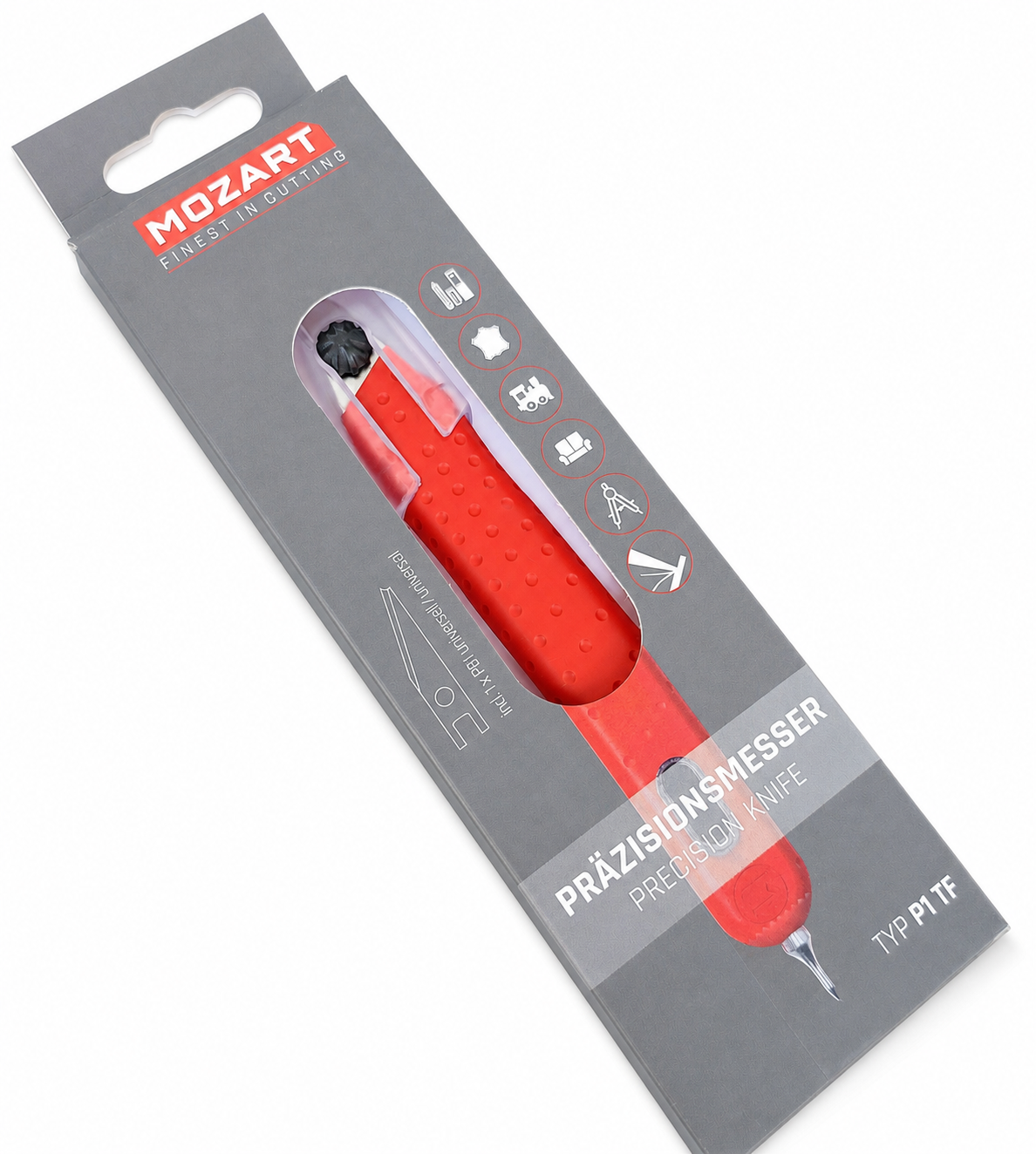 Mozart P1 TF precision knife retail package front