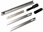 Mozart 9 mm pocket utility knife components and snap-off blades