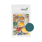 Osmo Country Colour 5 ml sample — 2501 Labrador Blue with centered official wood color swatch