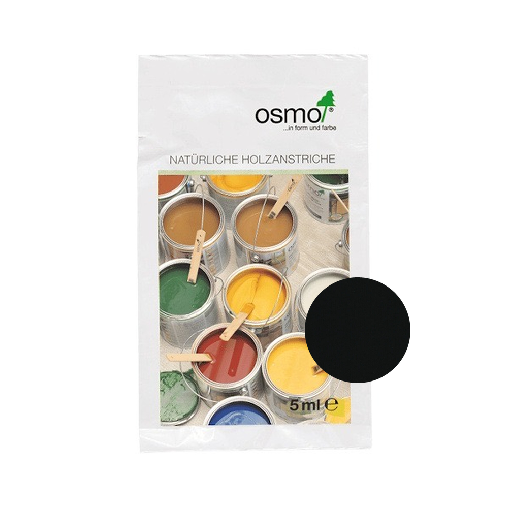 Osmo Country Colour 5 ml sample — 2703 Charcoal with centered official wood color swatch