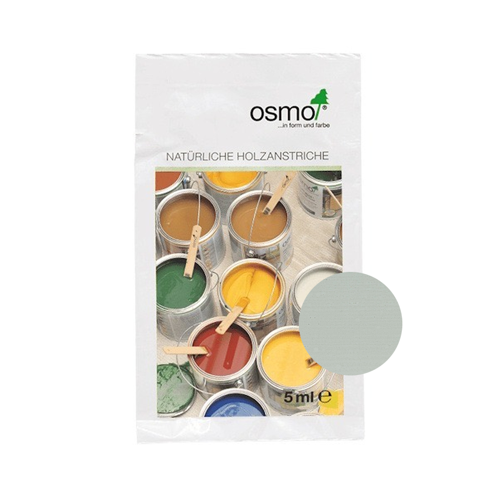 Osmo Country Colour 5 ml sample — 2735 Light Grey with centered official wood color swatch