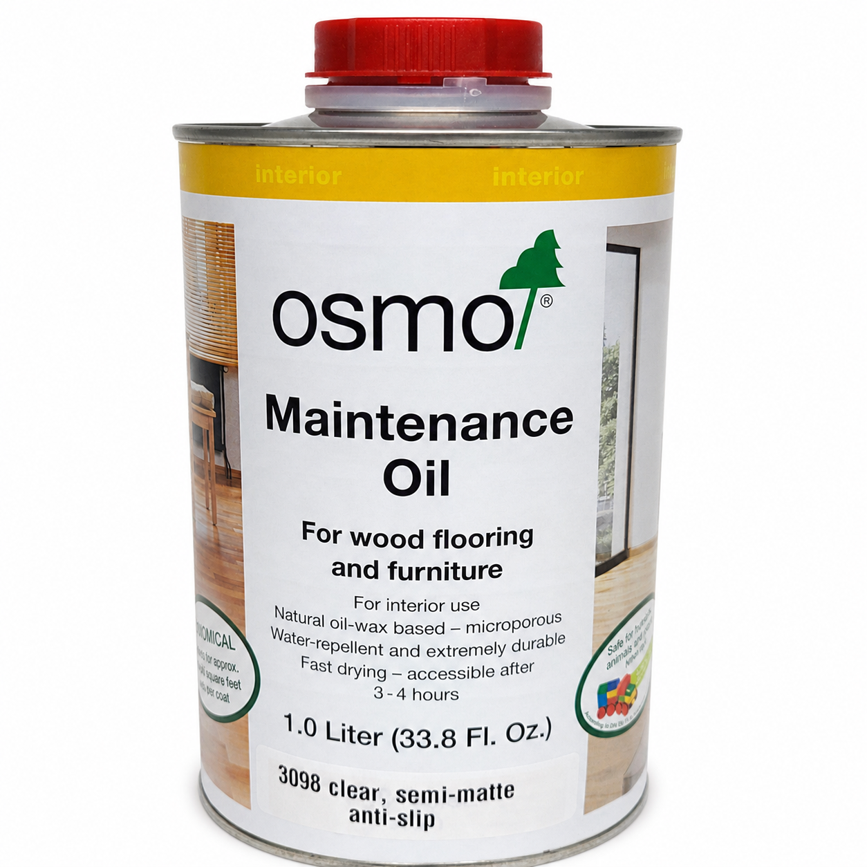 Osmo Maintenance Oil 3098 Clear Semi-Matte Anti-Slip 1 L can