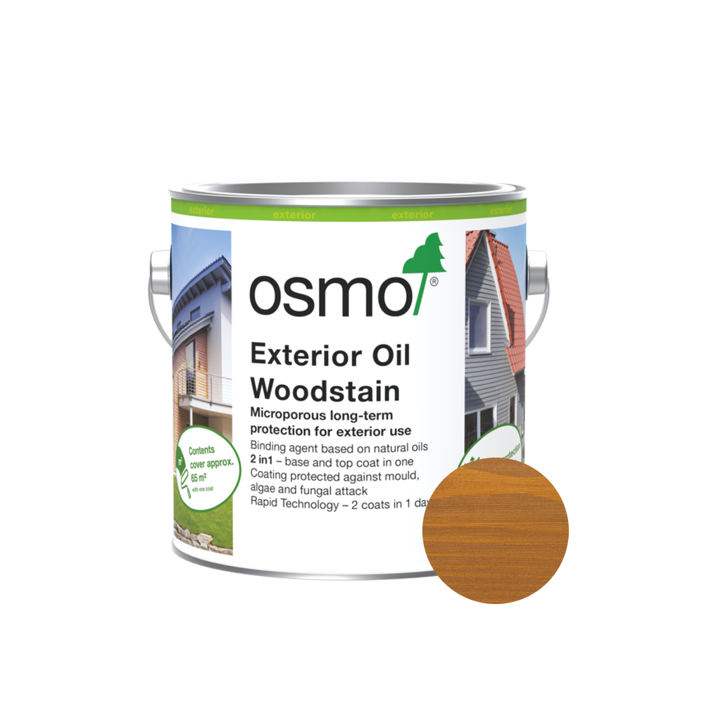 Osmo Natural Oil Woodstain 706 Oak 2.5 L can with centered wood color swatch