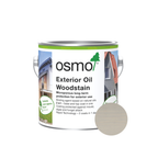 Osmo Natural Oil Woodstain 906 Pearl Grey 2.5 L can with centered wood color swatch