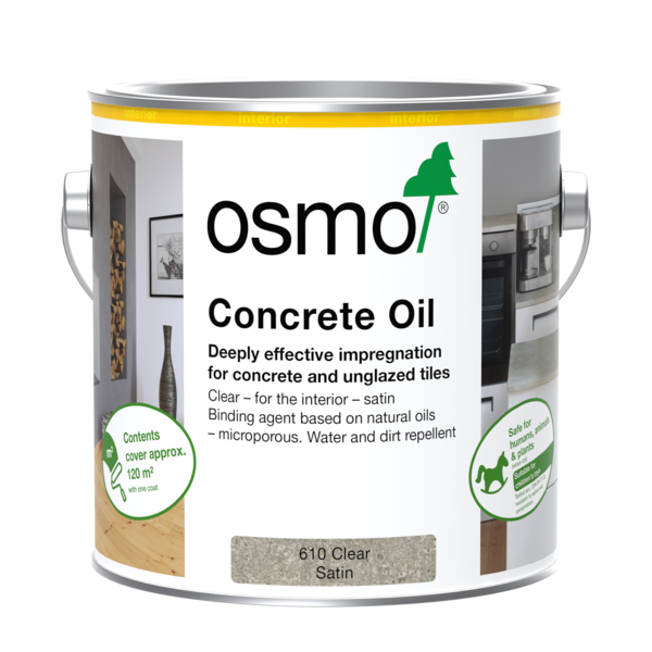 Osmo Concrete Oil 610 Clear Satin can