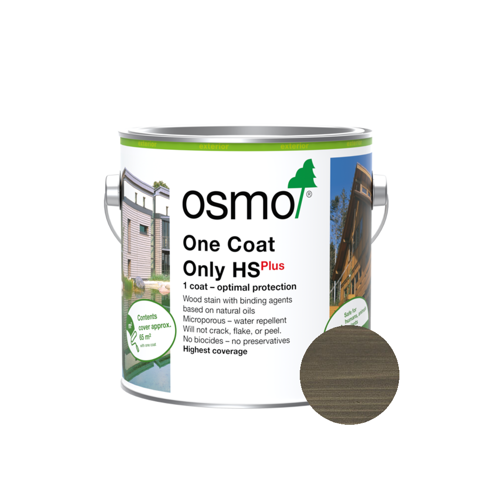 Osmo One Coat Only can — 9207 Quartz Grey with official wood color swatch