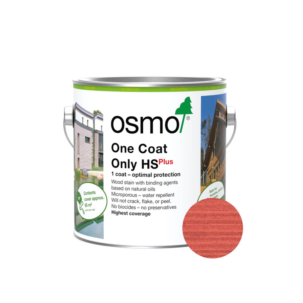 Osmo One Coat Only can — 9234 Scandinavian Red with official wood color swatch