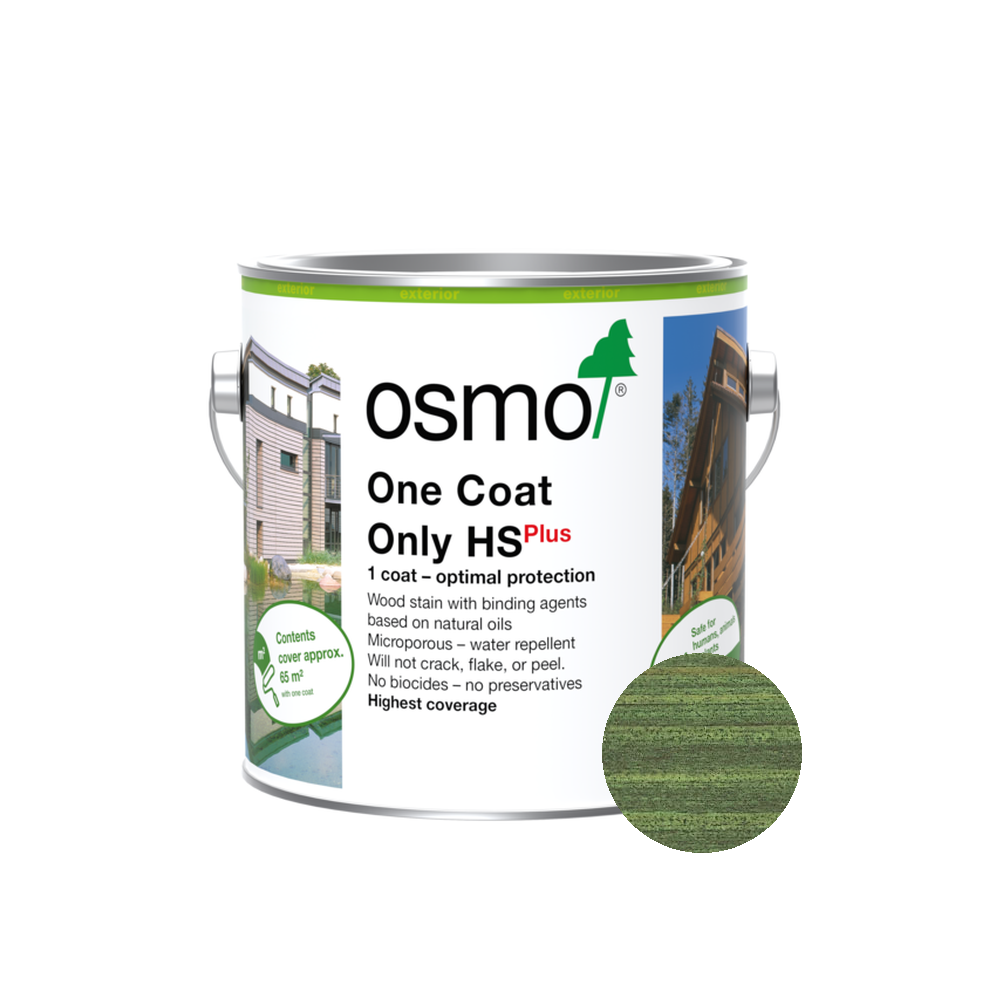 Osmo One Coat Only can — 9242 Fir Green with official wood color swatch
