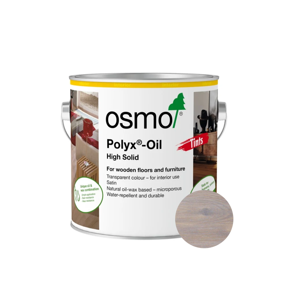 Osmo Polyx-Oil Tints can — 3040 White with official wood color swatch