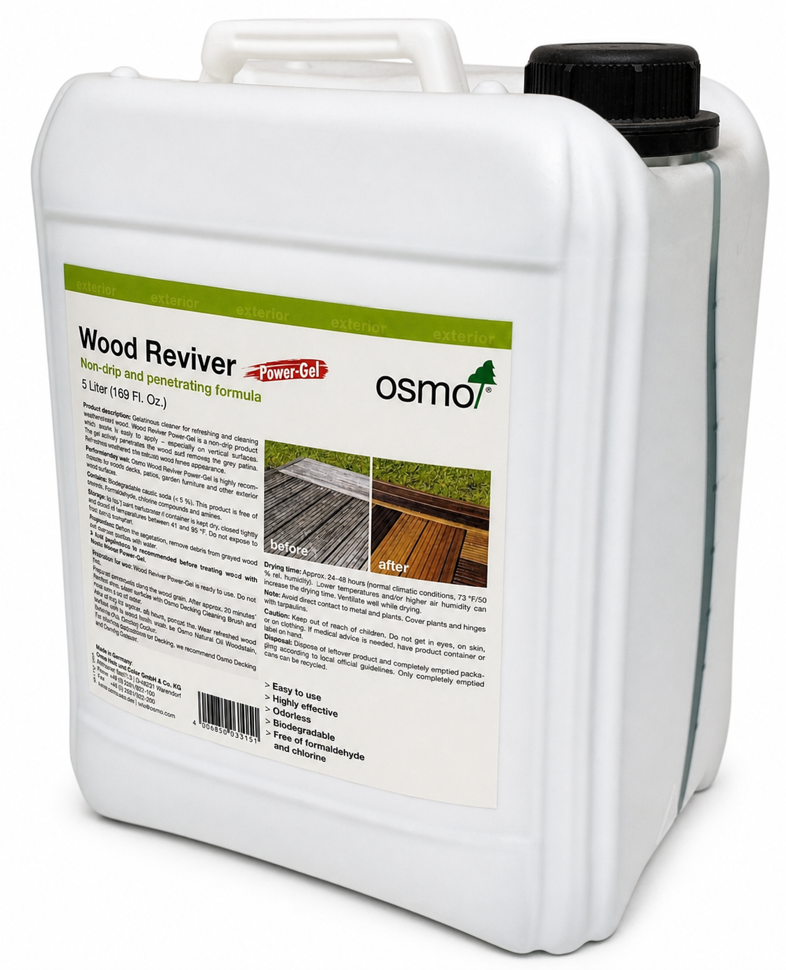 Osmo Wood Reviver Power Gel 6609 5 L container
