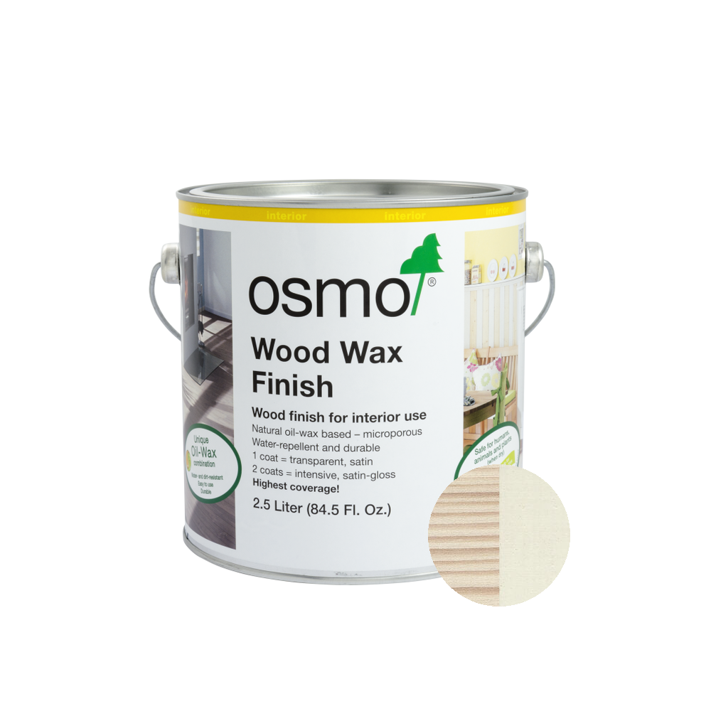 Osmo Wood Wax Finish Intensive can — 3172 Silk with official wood color swatch
