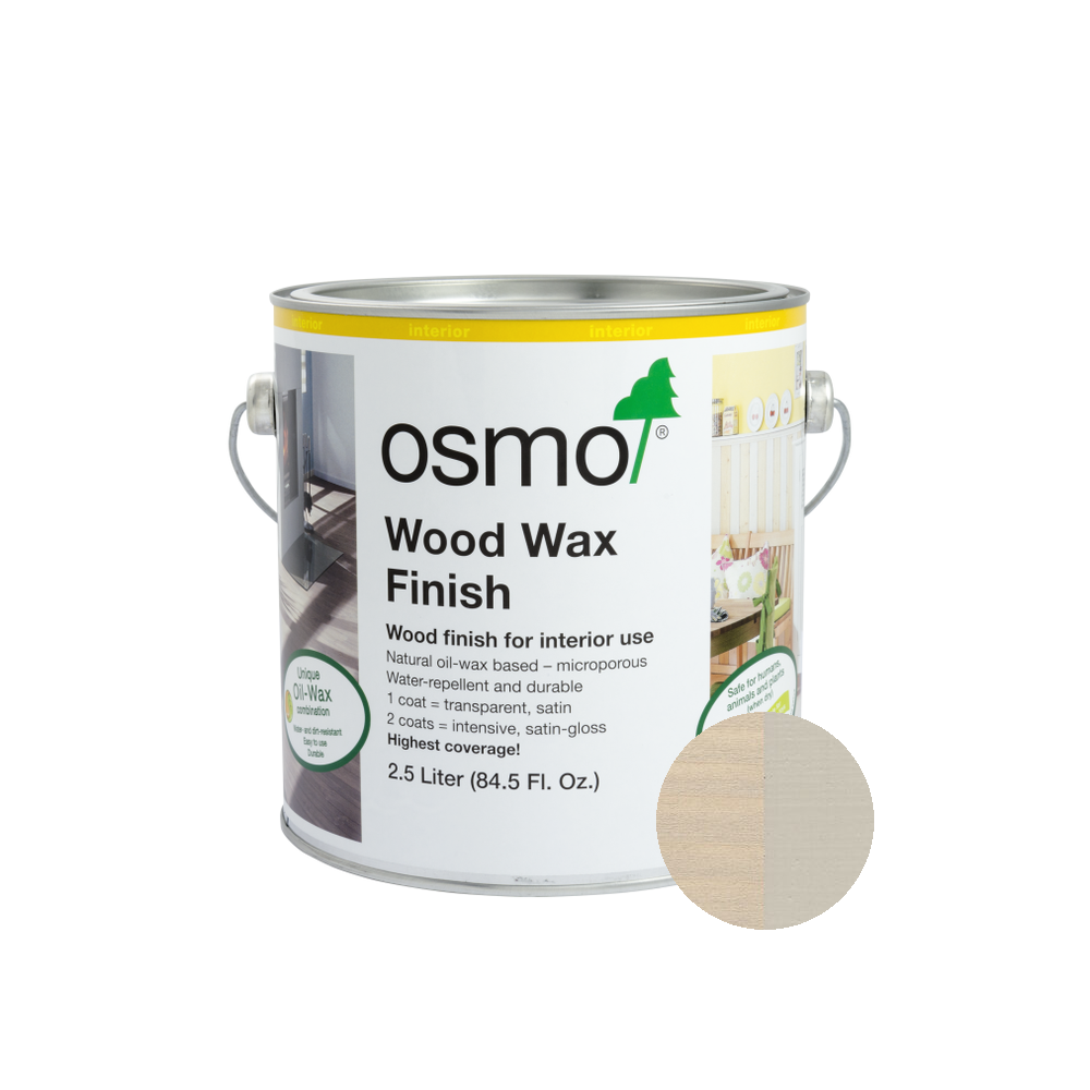Osmo Wood Wax Finish Intensive can — 3181 Pebble with official wood color swatch