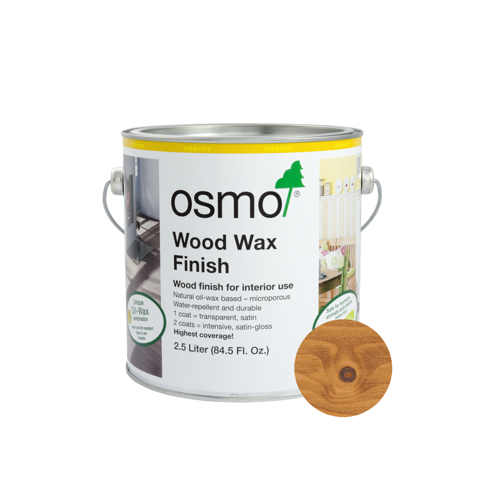 Osmo Wood Wax Finish Transparent can — 3123 Pine with official wood color swatch