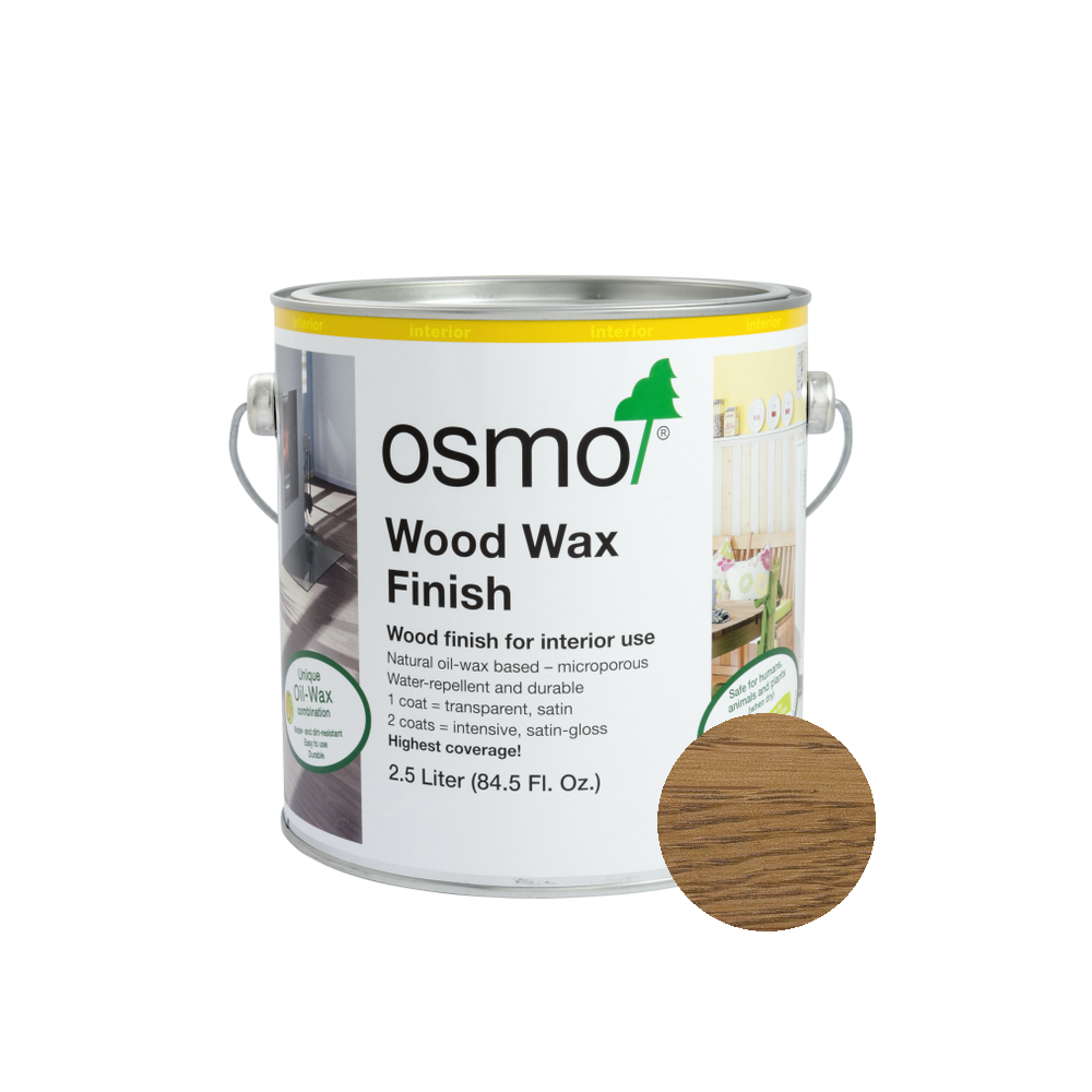 Osmo Wood Wax Finish Transparent can — 3164 Oak with official wood color swatch