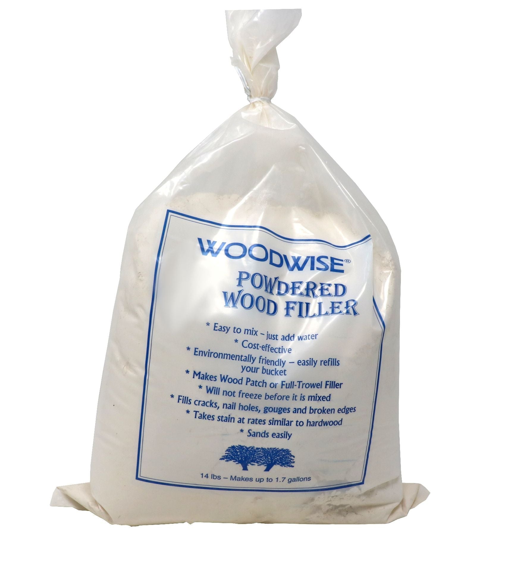 Woodwise Powdered Wood Filler White Oak 14 lb bag