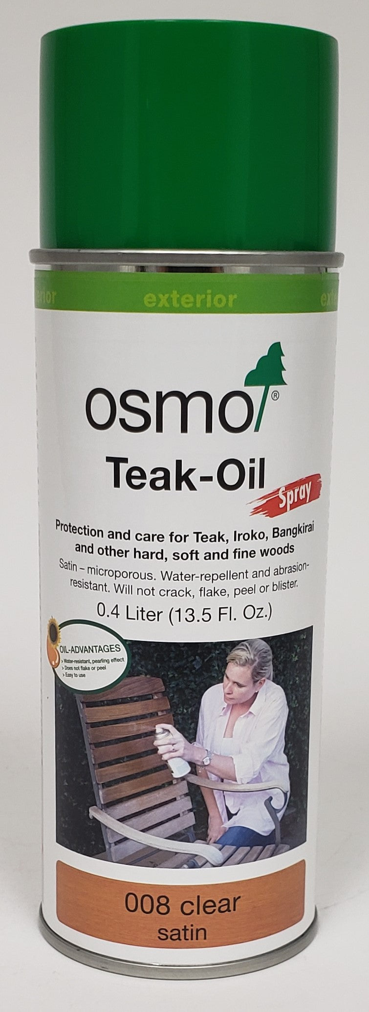 Osmo - Teak Oil Spray - 008 Clear - Exterior Wood Finish - 0.4L