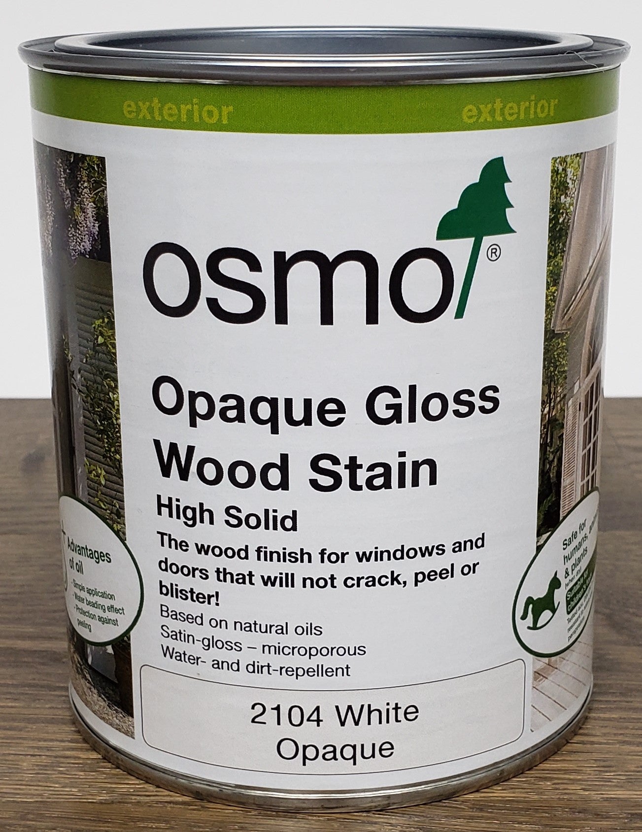 OSMO - 2104 - White - Opaque Gloss - Wood Stain - Window - Door - 0.75