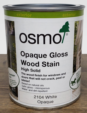 OSMO - 2104 - White - Opaque Gloss - Wood Stain - Window - Door - 0.75L