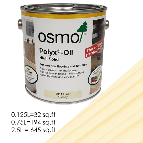 Osmo - Polyx-Oil - 3011 Clear Gloss - Interior Wood Finish